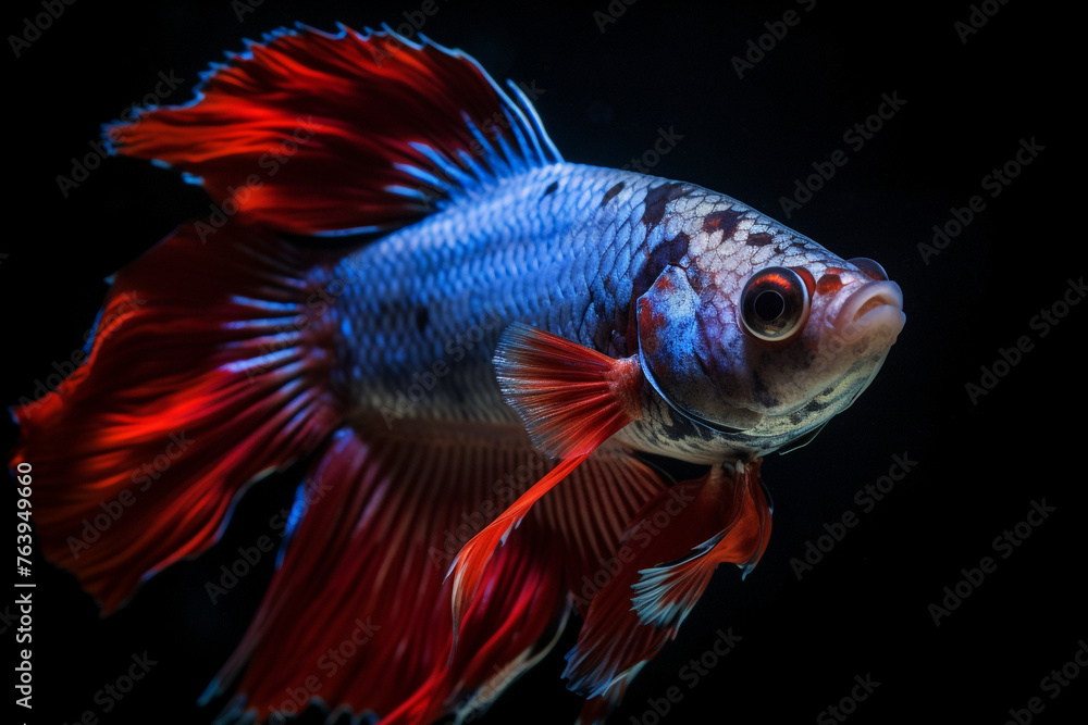 Vivacious, portrait, Betta Fish сreated with Generative Ai Vivacious, portrait, Betta Fish сreated with Generative Ai