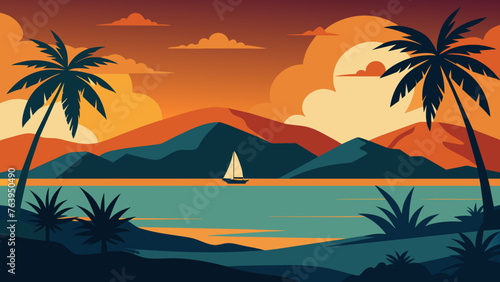 Exquisite Hawaiian Seamless Pattern Background for Vibrant Design © mahira