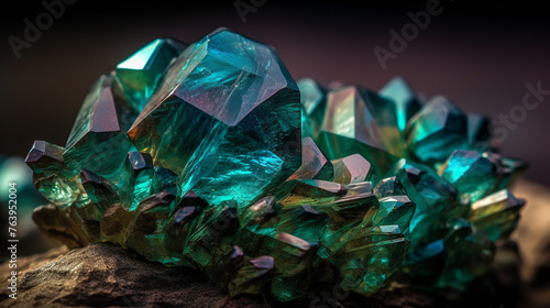 Wallpaper Mural a crystal or mineral, with geometric patterns and colors that seem to hold hidden meanings and secrets сreated with Generative Ai Torontodigital.ca