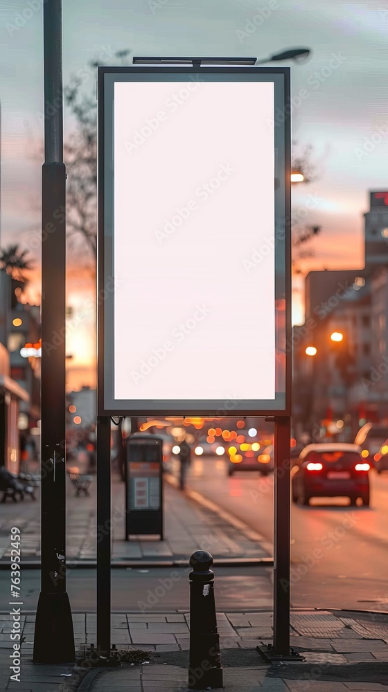 Blank digital signage screen in a public space perfect for customization Blank digital signage screen in a public space perfect for customization