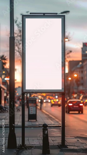Blank digital signage screen in a public space perfect for customization