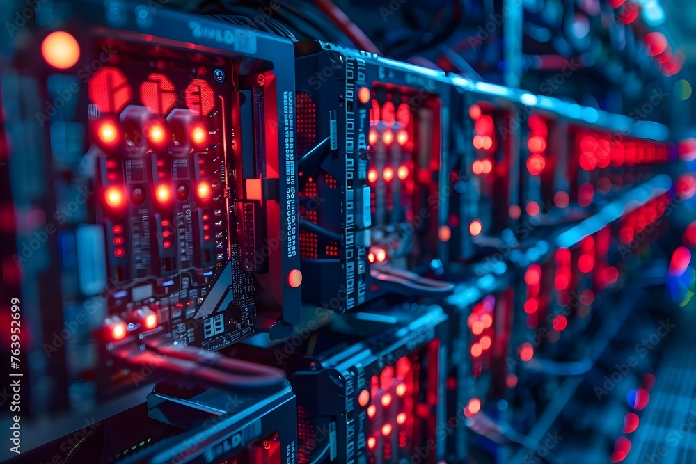 Mining Bitcoin with advanced technology for cryptocurrency enthusiasts and investors success. Concept Bitcoin Mining, Advanced Technology, Cryptocurrency Enthusiasts, Investors, Success Mining Bitcoin with advanced technology for cryptocurrency enthusiasts and investors success. Concept Bitcoin Mining, Advanced Technology, Cryptocurrency Enthusiasts, Investors, Success