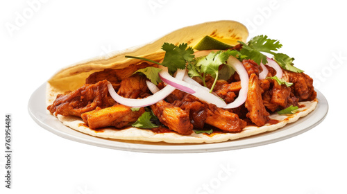 Authentic Mexican Street Tacos on transparent background