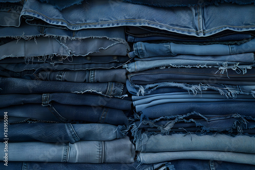 Assorted Collection of Diverse Denim Jeans Styles and Washes