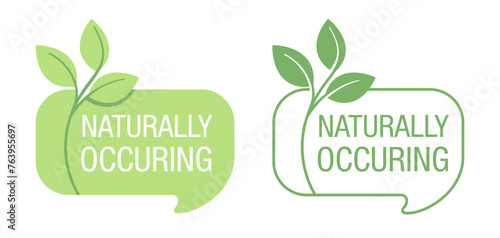 Naturally Occuring - green horizontal badge