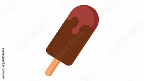 Delicious Chocolate Popsicle High-Quality Vector Art on White Background