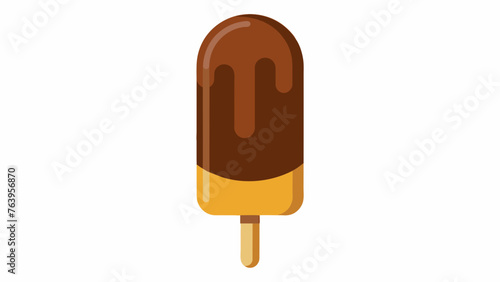 Delicious Chocolate Popsicle High-Quality Vector Art on White Background