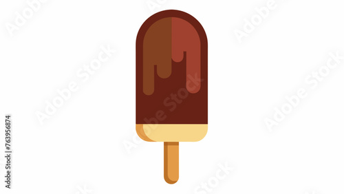 Delicious Chocolate Popsicle High-Quality Vector Art on White Background