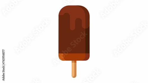 Delicious Chocolate Popsicle High-Quality Vector Art on White Background