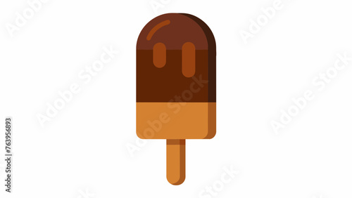 Delicious Chocolate Popsicle High-Quality Vector Art on White Background