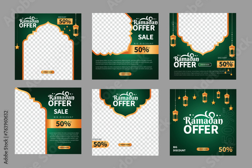 set of ramadan web banners of standard size with a place for photos. Ramadan template design. vector illustration, ramadan kareem banner vector