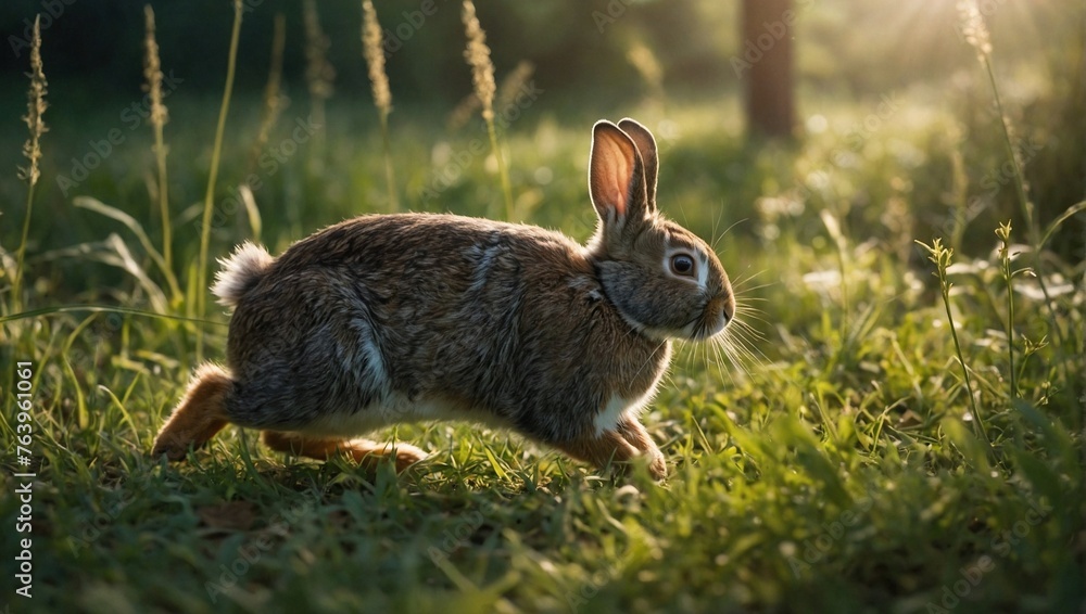 Fototapeta premium rabbit in the grass