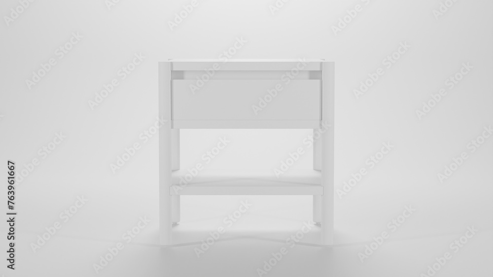 Wooden one drawer nightstand table storage premium photo 3d render Wooden one drawer nightstand table storage premium photo 3d render