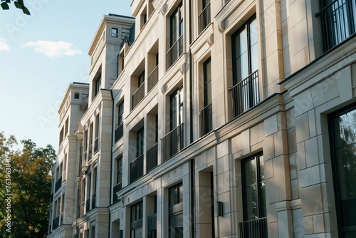 impeccable facade details on a new upscale apartment block © Alfazet Chronicles
