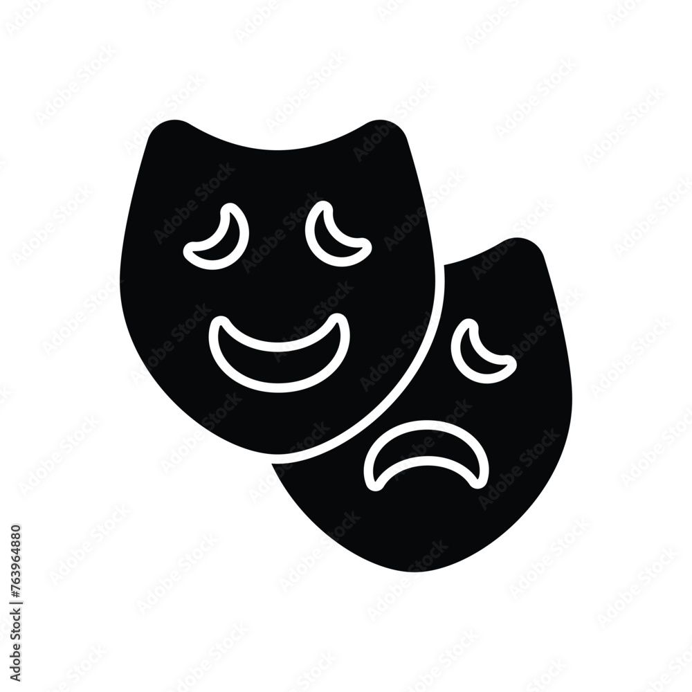 Black solidCinema Masks vector icon Black solidCinema Masks vector icon
