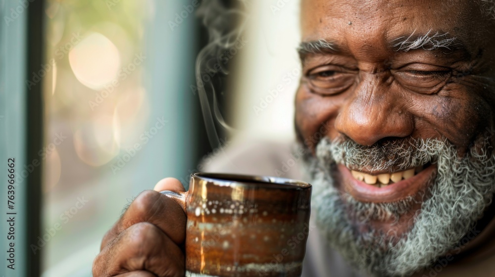 Man is drinking morning coffee Man is drinking morning coffee