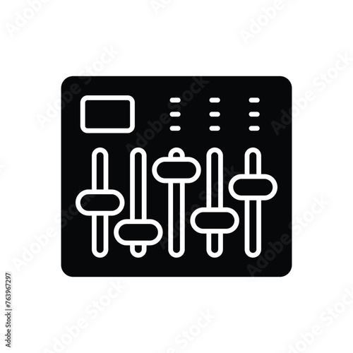 Black solidEqualizer vector icon