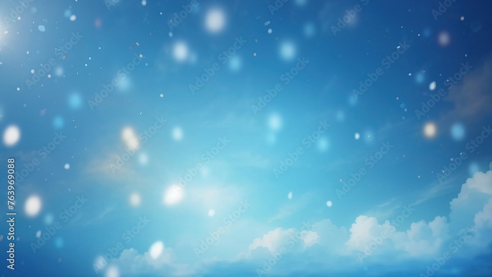 A blue sky with a bright light shining down on it A blue sky with a bright light shining down on it
