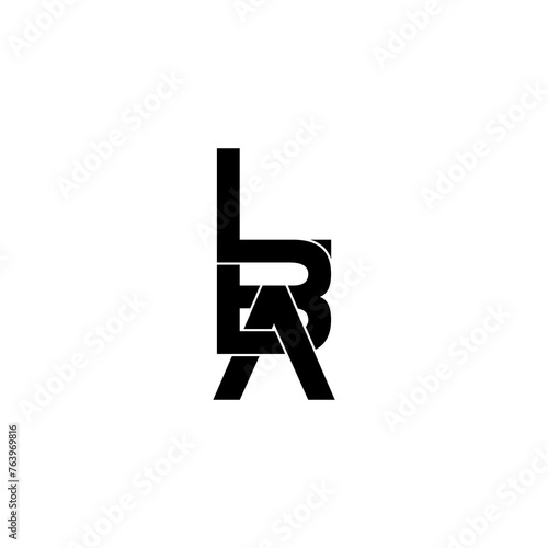 lba lettering initial monogram logo design photo