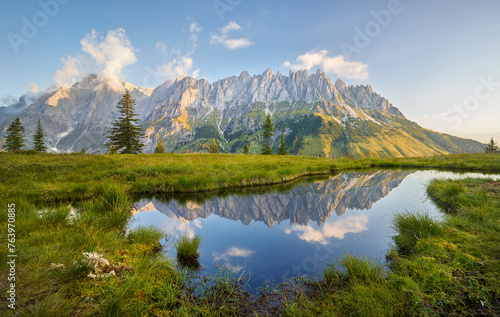 Blick auf die Mandlwand vom Hochkeil, Hochkönig, Salzburg, Österreich