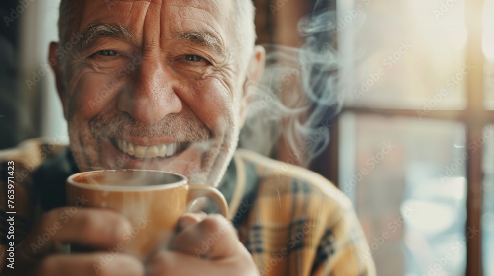 Man is drinking morning coffee Man is drinking morning coffee