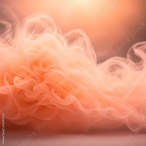 Pink and peach smoke background.  Peach background. Peach smoke. © Nataliia
