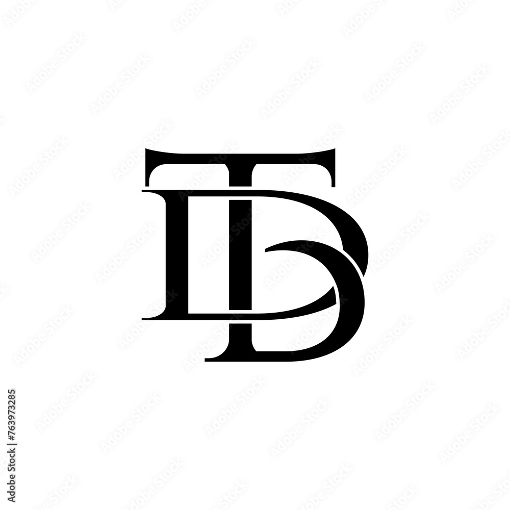 tdb lettering initial monogram logo design tdb lettering initial monogram logo design