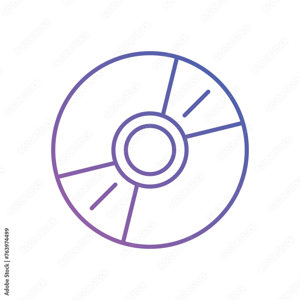 Thin Line Dvd vector icon Thin Line Dvd vector icon