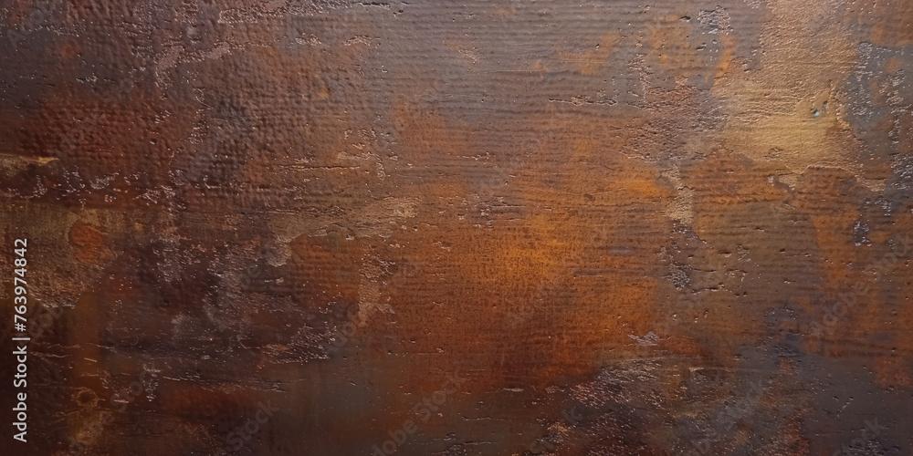 Rustic metal background with distressed brown and rust tones,A rusty metal surface with clear signs of corrosion and rust formation. for backgrounds, textures, industrial concepts, banner