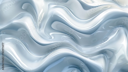 Gentle Undulating Waves of Creamy White Texture
