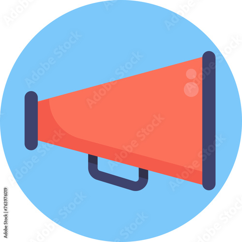 The Megaphone icon in the Cinema category represents the power to amplify messages, commands, or announcements.