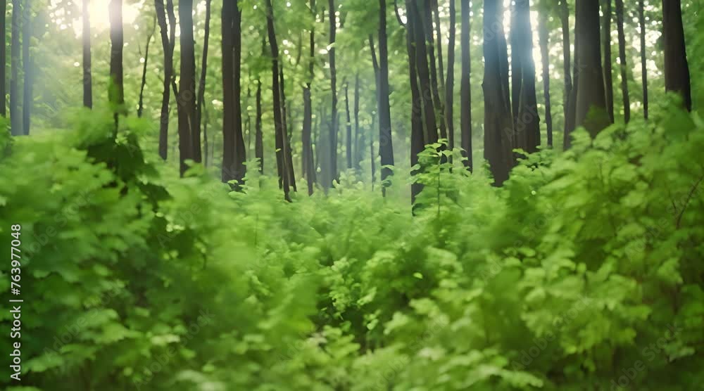 A Lush Green Forest Filled with Tall Trees A Lush Green Forest Filled with Tall Trees