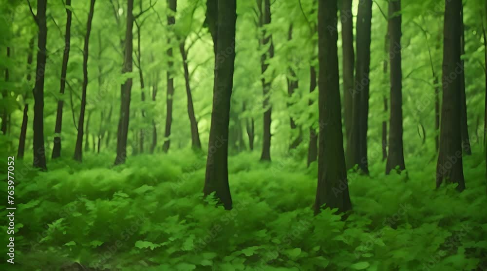 A Lush Green Forest Filled with Tall Trees A Lush Green Forest Filled with Tall Trees