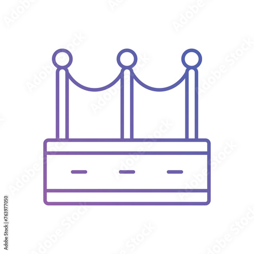 Thin Line Red Carpet vector icon
