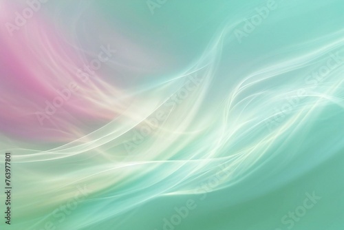 Abstract background with smooth lines in green and pink colors for design
