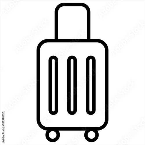 luggage, suitcase icon vector illustration symbol