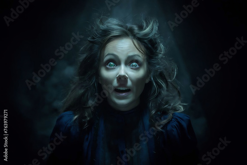 A closeup of a person showing the raw intensity of fear.  © Ray