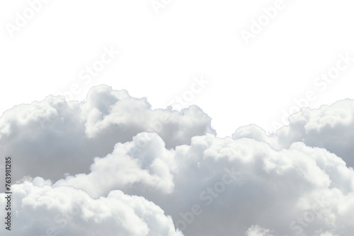 Realistic white clouds isolated on transparent background. Big clean cloud. Special effect three-dimensional, Landscape concept