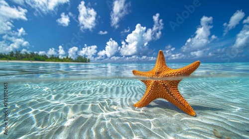 Tropical Beach Starfish Serene © Custom Media