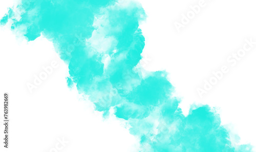 Blue smoke texture on white background