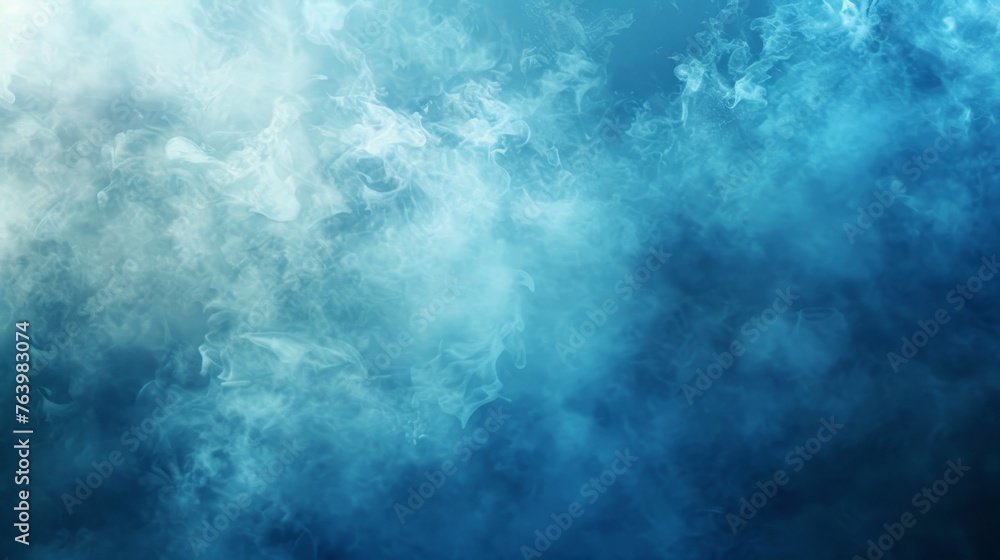 Abstract blue smoky background with gradient texture for creative projects and design presentations