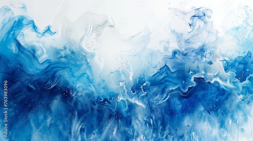 Blue Watercolor Abstract Canvas Art Blue Watercolor Abstract Canvas Art