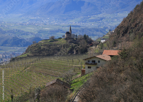 St Georgen, small village and chapel above Bolzano, Italy.