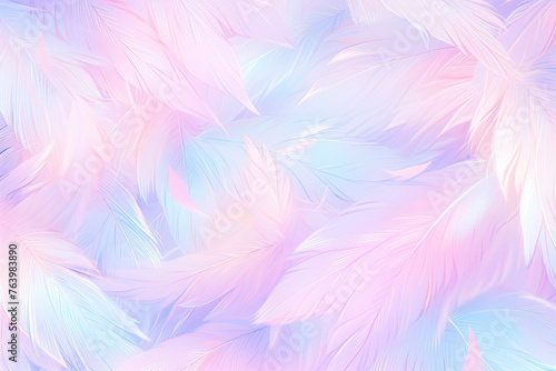 Soft gentle pink feathers background.