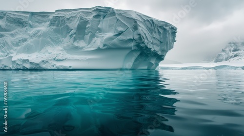 Iceberg Tip Half Underwater View © Custom Media