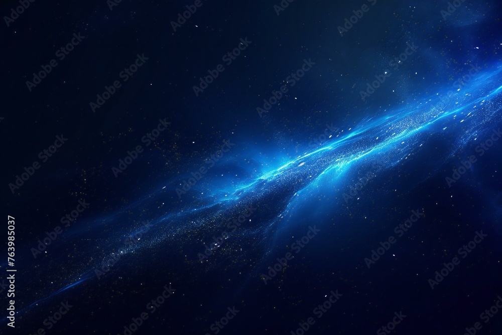 Blue lightning on dark blue background,  Abstract technology background