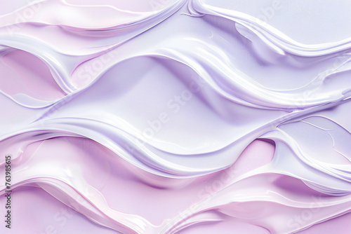 Moisturizing texture in a creamy, wave-like texture on a light pastel background