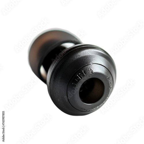 wireless earbud, casting highlights against a transparent background
