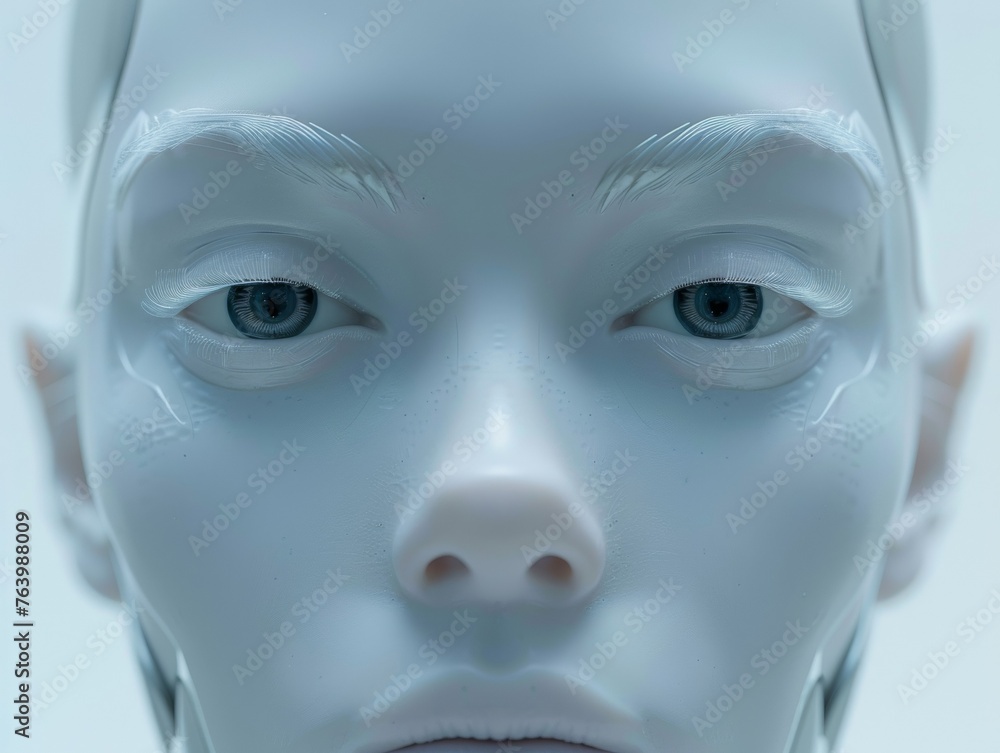 Generic Human Face Futuristic Concept - Front View Generic Human Face Futuristic Concept - Front View