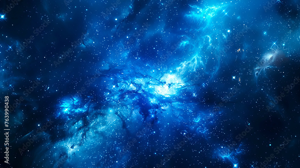 Blaues Universum. Das All in blau. Die weite als Hintergrund für Produkte Blaues Universum. Das All in blau. Die weite als Hintergrund für Produkte